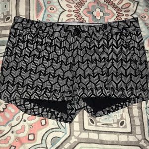 black & white shorts